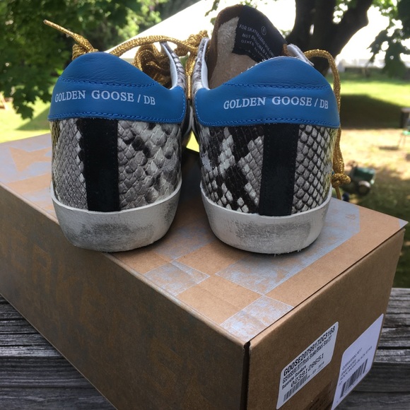 Golden Goose Superstar Rock Snake/Black Star NIB - Picture 4 of 10